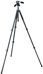 Manfrotto Bogen 294 Aluminum 3 Section (Black) Tripod with 3 Way Photo/Video Head