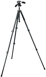 Manfrotto Bogen 294 Aluminum 3 Section (Black) Tripod with 3 Way Photo/Video Head