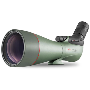 KOWA TSN 99mm Angled Spotting Scope (Green Rubber Armor) Body (Prominar Pure Flourite Lens) & TE-11WZ II 30-70x Wide Angle, Zoom Eyepiece