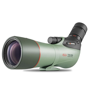 KOWA TSN 66mm Angled Spotting Scope (Green Rubber Armor)  (Prominar Pure Flourite Lens) &TE-11WZ II 25-60 Zoom Eyepiece