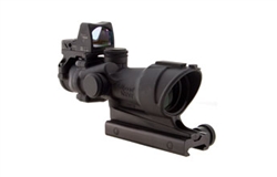 Trijicon ACOG 4x32 Scope, Center Illuminated Amber Crosshair .223 Ballistic Reticle, 3.25 MOA RMR Sight, and TA51 Mount